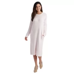 Softies Heathered Marshmallow 42" Crew Neck Lounge Dress With Pockets -Cozy Nights Sales Store GUEST 580e03f0 e4c1 4a84 8670 5853a3323c45