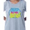 Saved By The Bell Womens' TV Series Title Logo Nightgown Sleep Pajama Shirt Grey
