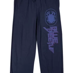 DC COMICS Blue Beetle Scarab Logo Men's Navy Sleep Pajama Pants