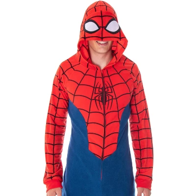 Marvel Comics Classic Spiderman Costume Pajama Union Suit One-Piece Outfit Classic Spidey 1 Marvel Comics Classic Spiderman Costume Pajama Union Suit One-Piece Outfit Classic Spidey