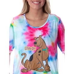 Scooby-Doo Women's Cartoon Graphic Tie Dye Nightgown Sleep Shirt Pajama Multicolored -Cozy Nights Sales Store GUEST 5ada6883 d003 4c40 9392 143c87bd9cbf