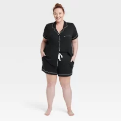 Women's Beautifully Soft Short Sleeve Notch Collar Top And Shorts Pajama Set - Stars Above™ -Cozy Nights Sales Store GUEST 5adbaa7c 361a 4014 85c2 daf66b8c44b9