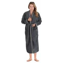 All-Season Unisex Cotton Terry Lounge Bathrobe With Embroidery By Blue Nile Mills -Cozy Nights Sales Store GUEST 5b1a0a96 b153 42d7 9a0b 23cd6523e5fe