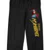 Ms. Marvel Painter Splatter Ms. Marvel Men's Black Sleep Pajama Pants