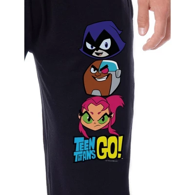 DC Comics Teen Titans Go! Mens' Character Sleep Jogger Pajama Pants Black 1 DC Comics Teen Titans Go! Mens' Character Sleep Jogger Pajama Pants Black