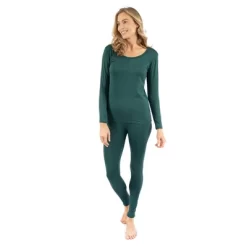 Leveret Womens Two Piece Boho Solid Color Thermal Pajamas -Cozy Nights Sales Store GUEST 5b9dde48 f022 458f 8824 1d0c6597f19f