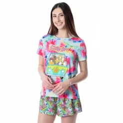 Scooby-Doo Womens' Mystery Machine Tie Dye Sleep Pajama Set Short Multicolored -Cozy Nights Sales Store GUEST 5c0e78c7 095e 4b38 b15d d1cbbbf3a9dd