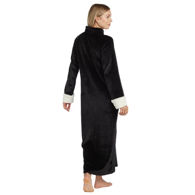 Softies Plush Mandarin Collar Zip Robe 2 Softies Plush Mandarin Collar Zip Robe - Image 2