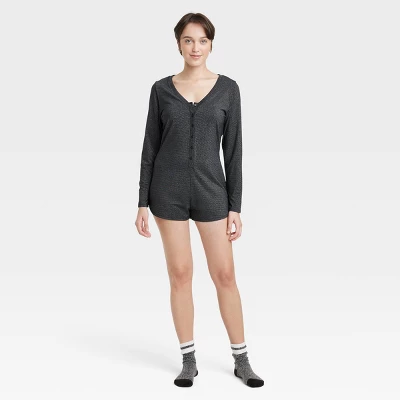 Women's V-Neck Pajama Romper - Colsie™ 1 Women's V-Neck Pajama Romper - Colsie™