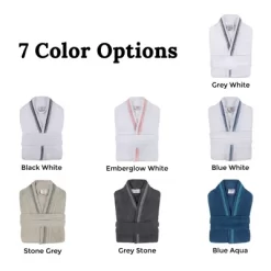 All-Season Unisex Cotton Terry Lounge Bathrobe With Embroidery By Blue Nile Mills -Cozy Nights Sales Store GUEST 5da25ad3 c170 4ee0 aa88 7c5117e45f64