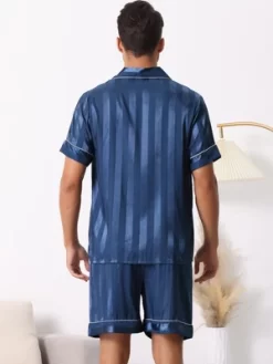 Cheibear Men Satin Button Down Striped Short Sleeve And Shorts Pajama Set 8 Cheibear Men Satin Button Down Striped Short Sleeve And Shorts Pajama Set -Cozy Nights Sales Store GUEST 5dca842d 1317 4b22 905d e92a2677ab7a