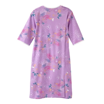 Silverts Adaptive Shoulder Snap Nightgown, Floral 1 Silverts Adaptive Shoulder Snap Nightgown, Floral
