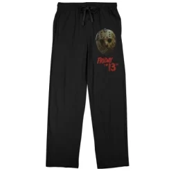 Friday The 13th Jason Voorhees Hockey Mask Men's Black Sleep Pajama Pants -Cozy Nights Sales Store GUEST 6070eb58 51f6 4c2e a8fe 98cebc322297