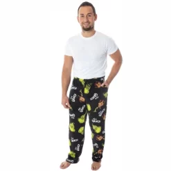 Dr. Seuss Men's The Grinch Sneaky Face Fleece Plush Pajama Pants -Cozy Nights Sales Store GUEST 6084bcaa 4aea 4bd5 a153 a1dc1b56b398