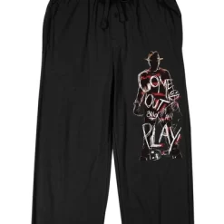 Nightmare On Elm Street Come Out And Play Men's Black Sleep Pajama Pants