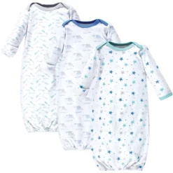 Luvable Friends Baby Boy Cotton Long-Sleeve Gowns 3pk, Boy Elephant Stars -Cozy Nights Sales Store GUEST 60e6f86b d1ec 417f b022 b73420ea4ee0