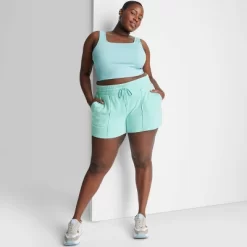 Women's High-Rise Fleece Shorts - Wild Fable™ -Cozy Nights Sales Store GUEST 612a7fb0 d1a5 42f3 a00f 3c732361a6b4