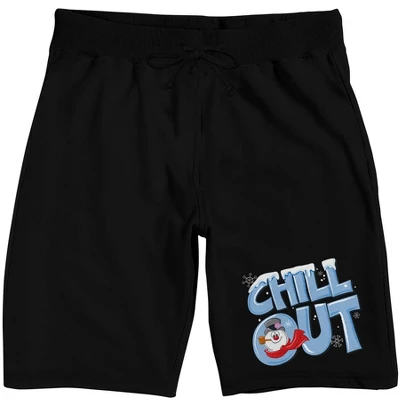 Frosty The Snowman Chill Out Men's Black Sleep Pajama Shorts 7 Frosty The Snowman Chill Out Men's Black Sleep Pajama Shorts - Image 7