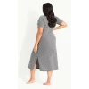 Women's Plus Size Heart Night Dress - Grey | EVANS