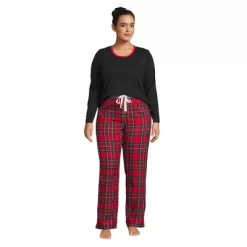 Lands' End Women's Pajama Set Knit Long Sleeve T-Shirt And Flannel Pants 11 Lands' End Women's Pajama Set Knit Long Sleeve T-Shirt And Flannel Pants -Cozy Nights Sales Store GUEST 61ceae54 11b7 4de8 81bc 886f9d477d53