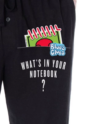 Nickelodeon Mens' Blue's Clues What's In Your Notebook Sleep Pajama Pants Black 2 Nickelodeon Mens' Blue's Clues What's In Your Notebook Sleep Pajama Pants Black - Image 2