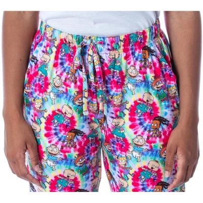 Nickelodeon Womens' Rugrats Cartoon Character Spiral Tie Dye Pajama Pants Multi 2 Nickelodeon Womens' Rugrats Cartoon Character Spiral Tie Dye Pajama Pants Multi - Image 2