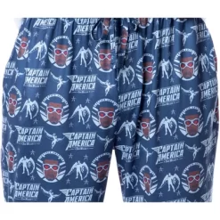 Marvel Mens' The Falcon Captain America Tossed Print Pajama Pants Blue -Cozy Nights Sales Store GUEST 67dcc923 58d6 4510 a94f c898c8558948