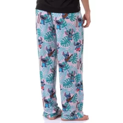 Disney Womens' Lilo & Stitch Tropical Paradise Beach Sleep Pajama Pants Pink -Cozy Nights Sales Store GUEST 681df2f4 3b6d 472d ac6e 35afa6dfefde