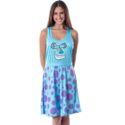 Disney Monsters Inc Womens Sulley Pajamas Nightgown Costume Dress Blue -Cozy Nights Sales Store GUEST 69b30d8a d447 430e 80e5 82bd2649d42d