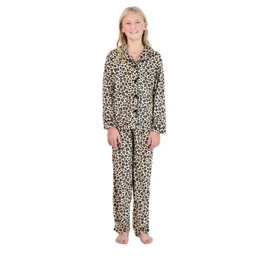 Sleep On It Girls 2-Piece Velour Coat Pajama Set - Cheetah 1 Sleep On It Girls 2-Piece Velour Coat Pajama Set - Cheetah