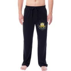Despicable Me Mens' Bat Minions Halloween Character Sleep Pajama Pants Black -Cozy Nights Sales Store GUEST 6b45642d fff4 429b a0a3 a90cf2aad8a9