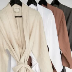100% French Linen Unisex Bathrobe | BOKSER HOME -Cozy Nights Sales Store GUEST 6b534aa8 9c89 45b8 9dca 26449ff29d45