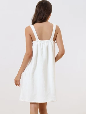 Cheibear Womens Towel Wrap Bathrobe Spa Towels Robe With Adjustable Closure For Gym Shower 2 Cheibear Womens Towel Wrap Bathrobe Spa Towels Robe With Adjustable Closure For Gym Shower - Image 2