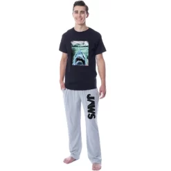Jaws Mens' Classic Film Movie Title Logo Distressed Sleep Pajama Set Multicolored 7 Jaws Mens' Classic Film Movie Title Logo Distressed Sleep Pajama Set Multicolored -Cozy Nights Sales Store GUEST 6bf58c2f 86ae 49e1 a31a 8dbc6dc9510d