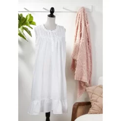 Saro Lifestyle Embroidered Sleeveless Nightgown 7 Saro Lifestyle Embroidered Sleeveless Nightgown -Cozy Nights Sales Store GUEST 6cd04a06 f76f 4b53 b248 73c391e8db2c