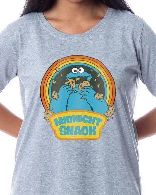 Sesame Street Women's Cookie Monster Midnight Snack Nightgown Pajama Dress Multicolored 1 Sesame Street Women's Cookie Monster Midnight Snack Nightgown Pajama Dress Multicolored