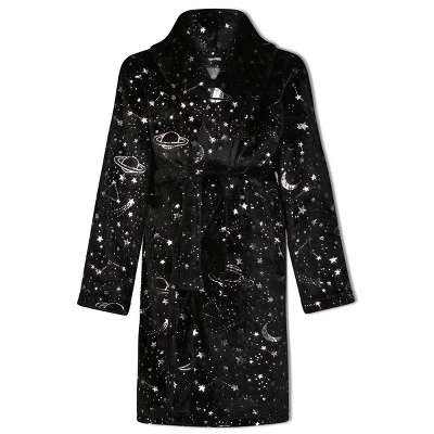 Sleep On It Boys Outer Space Plush Fleece Shawl Collar Robe With Matching Slippers 1 Sleep On It Boys Outer Space Plush Fleece Shawl Collar Robe With Matching Slippers