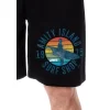 Jaws Mens' Movie Film Amity Island Surf Shop Logo Sleep Pajama Shorts Black
