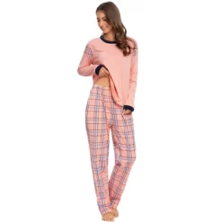 Cheibear Womens Sleepwear Pjs Lounge Round Neck With Pants Nightwear Pajama Set