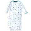 Luvable Friends Baby Boy Cotton Long-Sleeve Gowns 3pk, Boy Elephant Stars