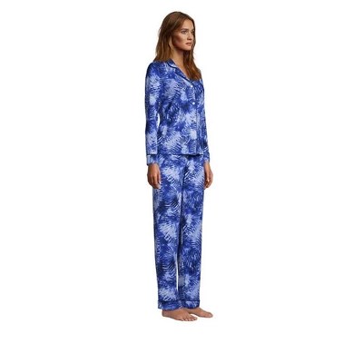 Lands' End Women's Plus Size Comfort Knit Pajama Set Long Sleeve Top And Pants 2 Lands' End Women's Plus Size Comfort Knit Pajama Set Long Sleeve Top And Pants - Image 2