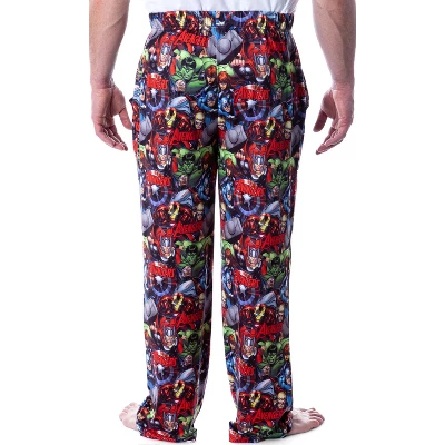 Marvel Mens' Avengers Unite Allover Character Loungewear Pajama Pants Multicoloured 2 Marvel Mens' Avengers Unite Allover Character Loungewear Pajama Pants Multicoloured - Image 2