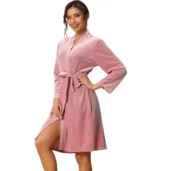 Cheibear Womens Wedding Party Velvet Thin Gown Bridesmaid Bridal Robes -Cozy Nights Sales Store GUEST 73abdde8 e22e 40f5 a7b6 6b5c5ba75e83