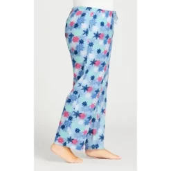 Women's Plus Size Snowflake Fleece Sleep Pant - Blue | AVENUE -Cozy Nights Sales Store GUEST 74091d24 aa96 4e70 85fe 8b9520f9e3a5