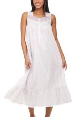 Women's Cotton Victorian Nightgown, Gwendoline Sleeveless Lace Trimmed Button Up Long Vintage Night Dress Gown -Cozy Nights Sales Store GUEST 7493df2f 8ce3 421b 8b7b 1e5505f66f77