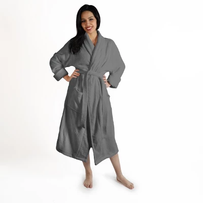 Women's Ultra-Absorbent Cotton Bathrobe By Blue Nile Mills 1 Women's Ultra-Absorbent Cotton Bathrobe By Blue Nile Mills