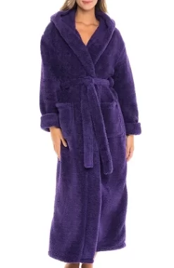 Women's Fuzzy Plush Fleece Bathrobe With Hood, Soft Warm Hooded Lounge Robe -Cozy Nights Sales Store GUEST 74bd77f2 c882 405d 8c5b 1c7e042ebbbf