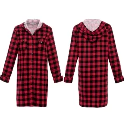 Women's Soft Warm Flannel Sleep Shirt With Hood, Button Down Pajama Top 8 Women's Soft Warm Flannel Sleep Shirt With Hood, Button Down Pajama Top -Cozy Nights Sales Store GUEST 757de03a 91a7 4f04 a0ae 320f2ea53f49