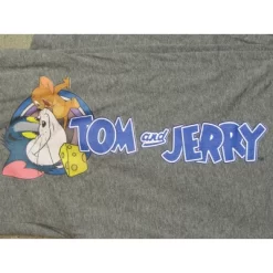 Tom And Jerry Classic Cartoon Characters Men's Charcoal Grey Sleep Pajama Pants