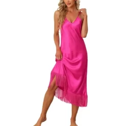 Cheibear Women's Satin Nightgown Lounge Sleepwear Cami Dress With Tassel Pajama Dress 11 Cheibear Women's Satin Nightgown Lounge Sleepwear Cami Dress With Tassel Pajama Dress -Cozy Nights Sales Store GUEST 75a8026d d515 4bdd a6ca fd70ec8f4845